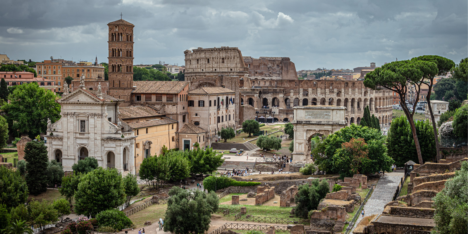 Attractions near the Colosseum in Rome walking route