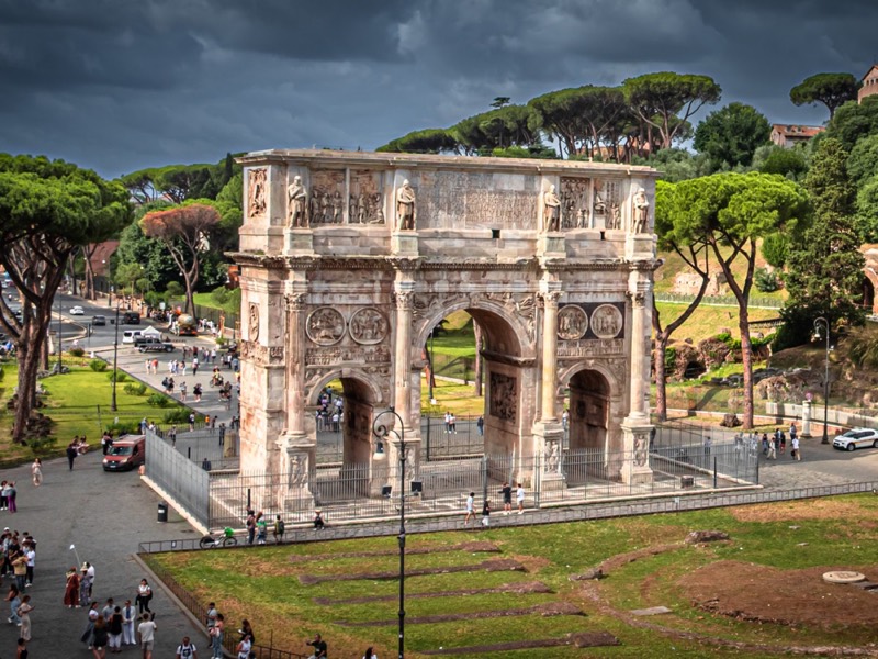 Arch of Constantine beside the Colosseum in Rome