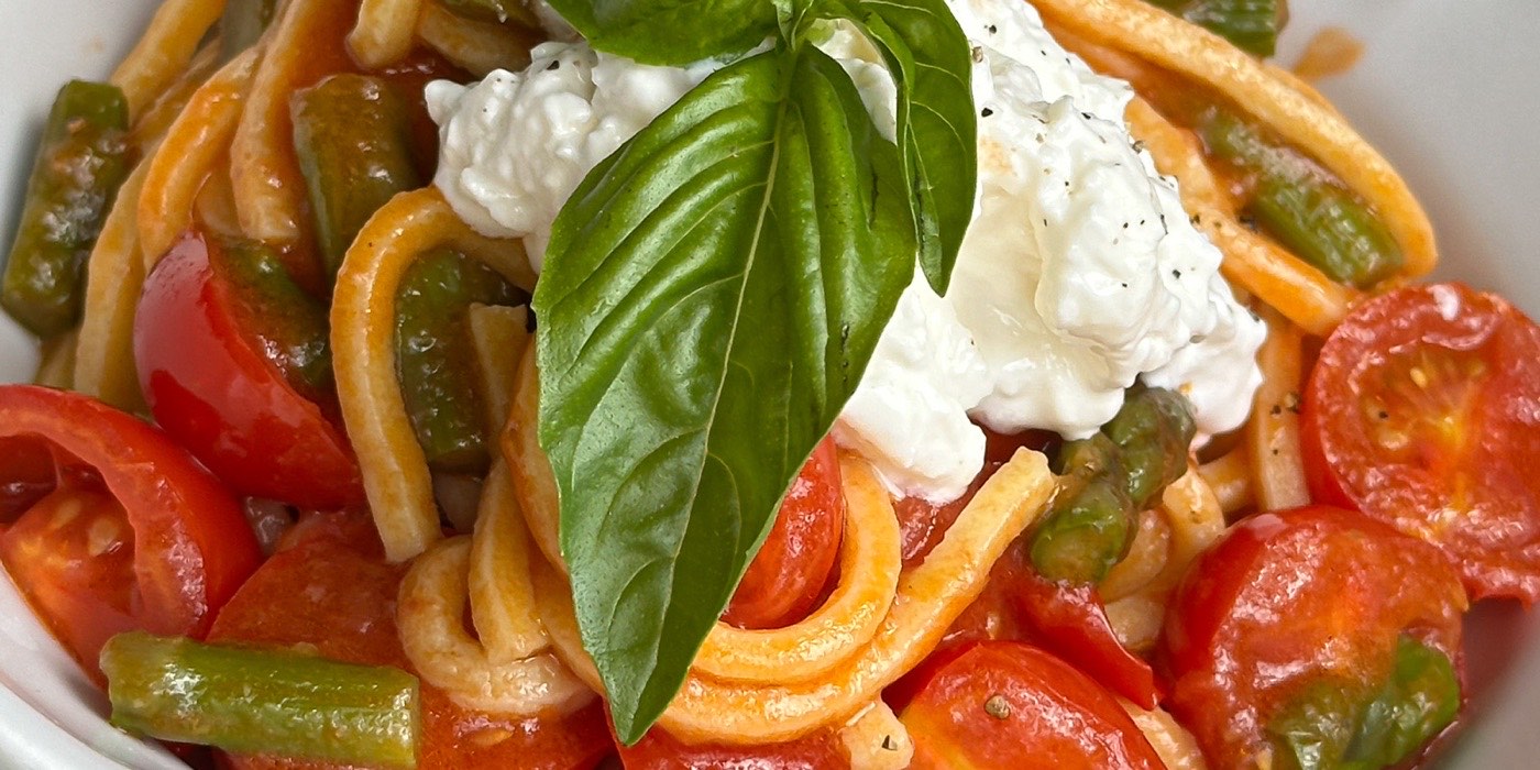 Fresh pasta near the Colosseum in Rome
