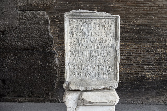 Ancient Latin Inscription - Colosseum, Rome
