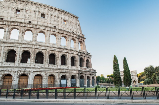 Colosseum and Arch of Constantine - Morning View, Rome